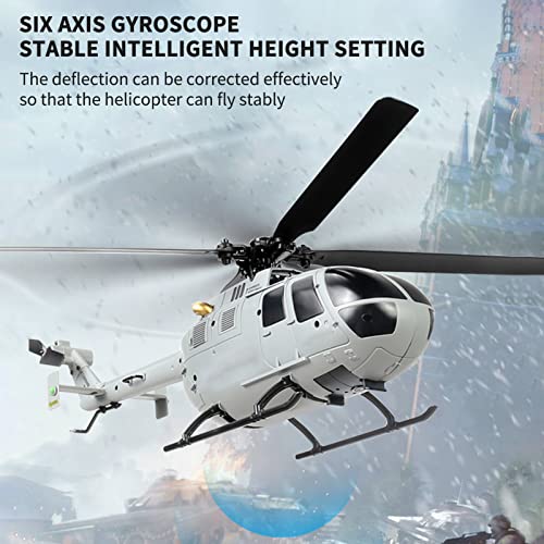 GoolRC C186 Remote Control Helicopter Remote Control Drone Single Propeller Without Ailerons 6-axis Gyro Stabilization Remote Control Airplane Altitude Hold s Adults Gray
