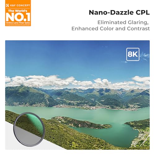 K&F CONCEPT 40.5mm Circular Polarizing Waterproof 24 Multi-Coated CPL Filter - size: 40.5mm