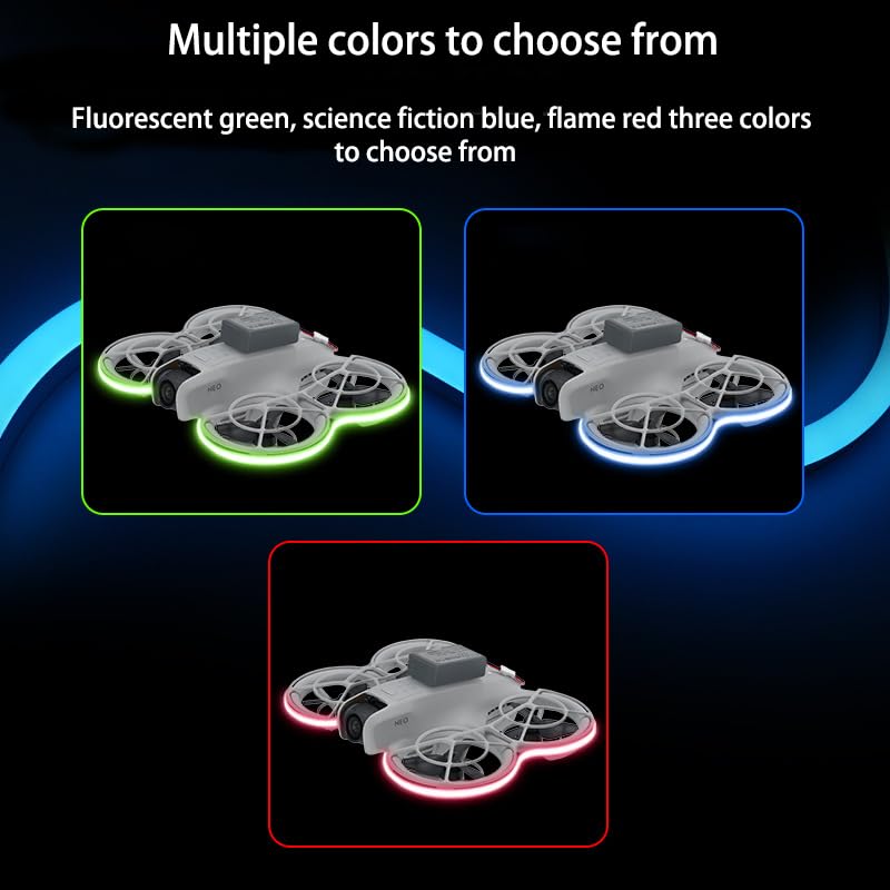 LED Light Strip For DJI Neo Night Flight Warning Light Strip Drone Accessories (Blue) - color: Blue