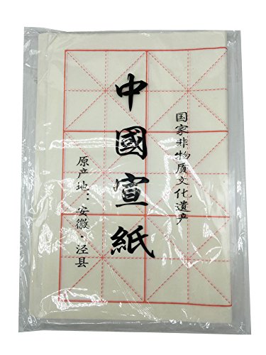 Easyou Handmade Paper with Grids for Students Beginning and Intermediate Calligraphy Practice (17.7"*13.8") 45 * 35cm 50sheets - size: Grids 45*35cm 50sheets