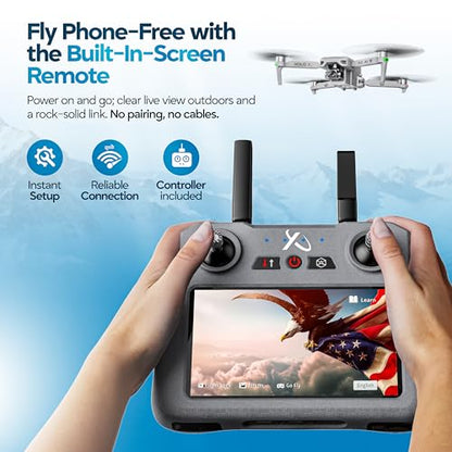 DCX Volo X EZ AI Drone - Drones with 4K Camera & 360° Obstacle Avoidance