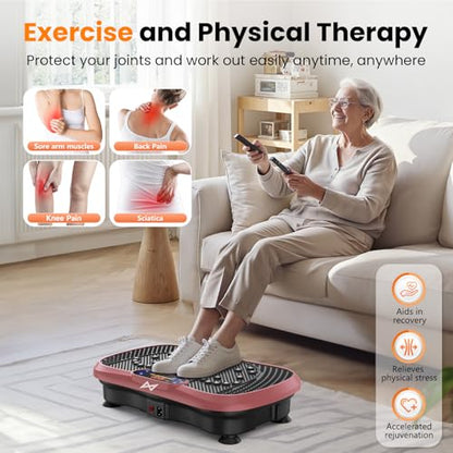 AXV Vibration Plate Exercise Machine Fitness Platform Body Vibrating Board - color: BT.PRO.PINK