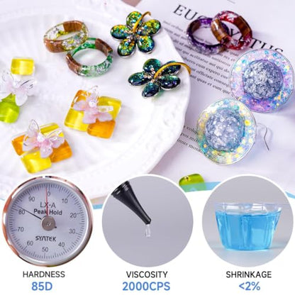 LET'S RESIN UV Resin, 300g Hard Resin Kit for Craft, Casting, Silicone Mold - size: 300g