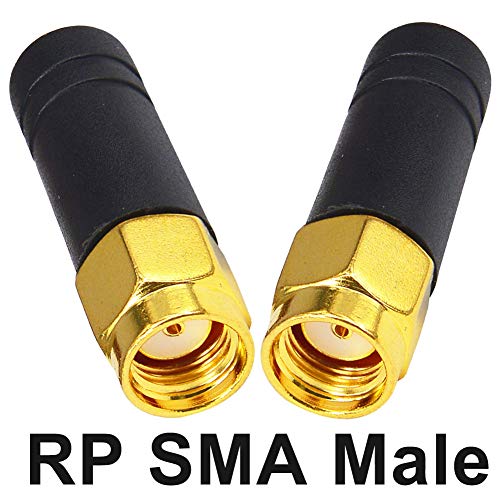 2.4GHz Mini WiFi Antenna,Bluetooth RP SMA Male Omni Thumb Antennas,2 Pack - size: RP SMA Male - Hole in center