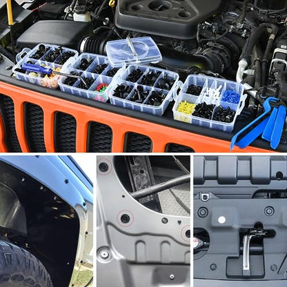 Nilight 860Pcs Car Push Retainer Clips & Auto Fasteners Assortment - color: 860Pcs Clips + Remover