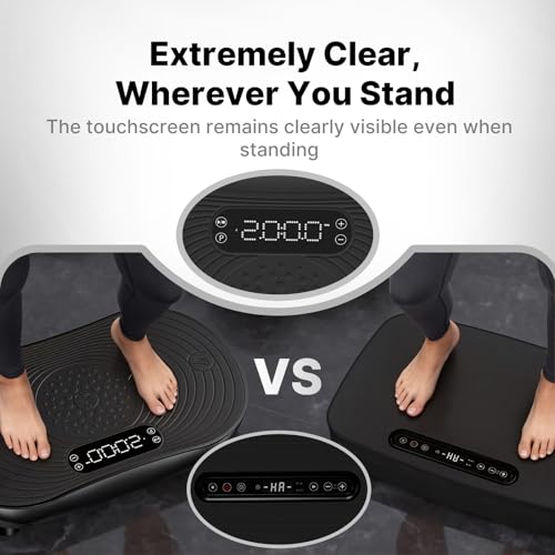 Merach V33 Pro Vibration Plate Exercise Machine with Touchscreen, 99 Speeds - color: Black