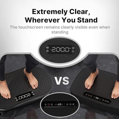 Merach V33 Pro Vibration Plate Exercise Machine with Touchscreen, 99 Speeds - color: Black