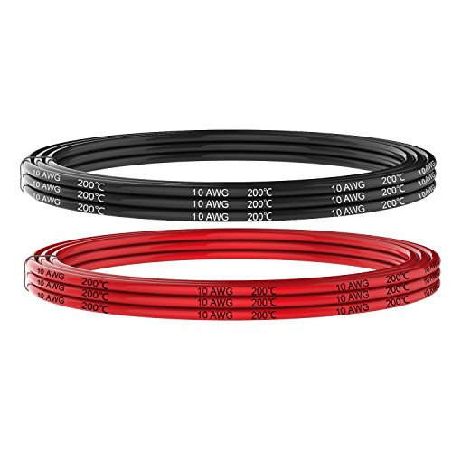 10awg Sillicone Electrical Wire Cables 2 Colors 10ft - size: 2 Colors each 10FT, style: 10AWG