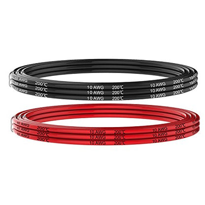 10awg Sillicone Electrical Wire Cables 2 Colors 10ft - size: 2 Colors each 10FT, style: 10AWG