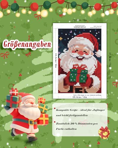 forever young Christmas Small Diamond Art Kits, 5x7 Inch Canvas - color: Christmas
