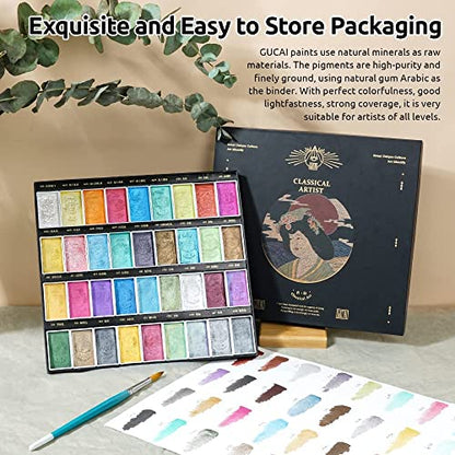 Paul Rubens Watercolor Paint Set, 36 Classical Glittery Colors Solid Paints - color: 36 glitter colors