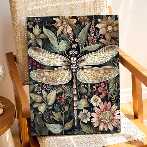 XTCIXAL Paint by Numbers Kit for Adults, Dragonfly, 16X20 Inch - color: 06-Dragonfly