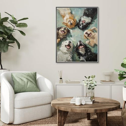 Happy Dogs Diamond Art Kits for Adults,Funny Animal Diamond Painting - color: DP03652