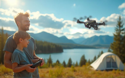 Foldable Camera Drone, 1080P FPV RC Drone for Beginners Kids & Adults - color: Black