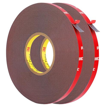 Double Sided Tape Heavy Duty, Super Strong Adhesive, 100ft x 0.39in, 2 Pack - size: 100FT (2 Pack)