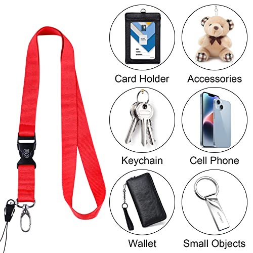 Wisdompro Office Lanyard, 5 Pack 23 inch Neck Strap Lanyard, Watermelon Red - color: 5pack Watermelon Red