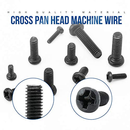 NINDEJIN 650 pcs M1.4 M1.7 M2 M2.5 M3 Round Pan Head Laptop Mini Screw Kit - style: Pan Head