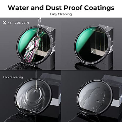 K&F CONCEPT 58mm Variable ND Lens Filter ND3-1000 (1.5-10Stops) D-Series - size: 58MM