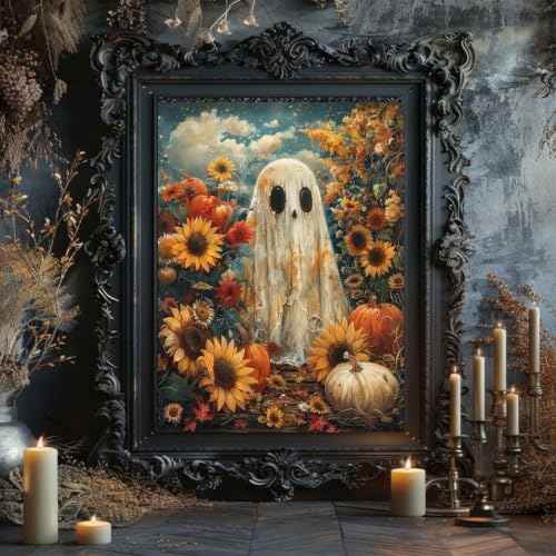 Paint by Numbers for Adults Ghosts, Halloween Paint by Number on Canvas - color: MT23076