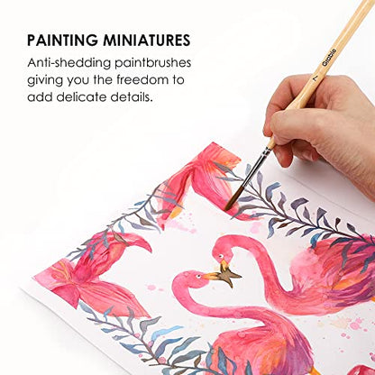 Grabie 11 Pcs Miniature Paint Brushes for Fine Detail Painting