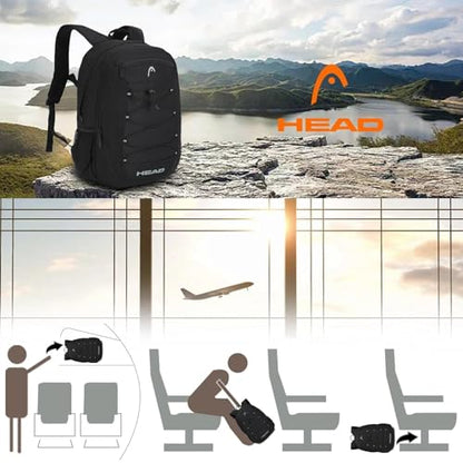 HEAD 30L Drone String Backpack,Large Laptop Backpack Fits 15.6" Laptop - color: Grey