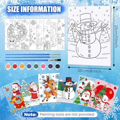 Sherr 15 Set 75 Pcs Christmas Pre Drawn Painting Canvas Kit for Adults - style: Christmas Style