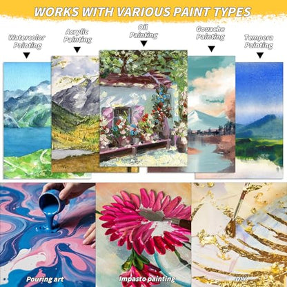 Oleitodh 4 Pack Stretched Canvas 30x40 Inch 100% Cotton Painting Canvas - size: 30" x40"-4 Pack
