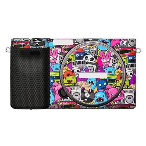 Camera Cover Skin Sticker for Sony A6400 A6300 Camera Protector Film Skin Anti-Scratch Protective Decoration and Wear Resistance(Graffiti Pink) - color: Graffiti Pink