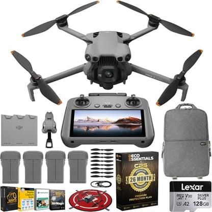 DJI Mini 5 Pro Drone Fly More Combo (RC 2) 1" CMOS Sensor, 4K Video, Obstacle Sensing, 4 Battery Bundle with Deco Essentials CPS Exclusive 26 Month Protection Pack, Software & Accessory Kit