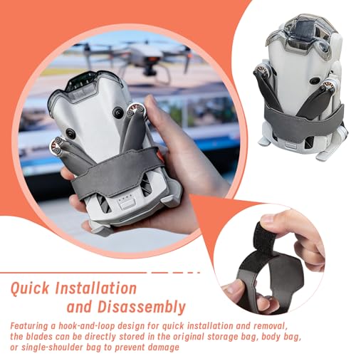 Mini 4 pro Propeller Holder Strap Props Guard Fixator Propellers Quick Release Adjustable for DJI Mini 4 pro Accessories, Easy to Install Transport Parts for Mavic Mini Propeller