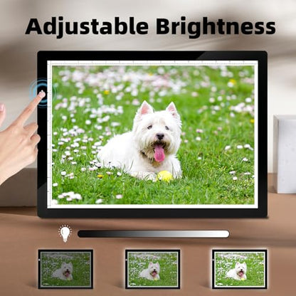 KIVOTAC A3 Tracing Light up Box,LED Light Pad Ultra-Thin USB Powered Brightness Dimmable LED Tracing Board for Drawing, Weeding Vinyl, Diamond Art, Sketching and Animation - size: A3 USB Powered