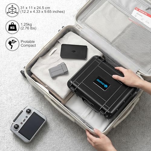 Lekufee Waterproof Hard Case for DJI Mini 5 Pro Drone, DJI RC 2, RC N3/N2