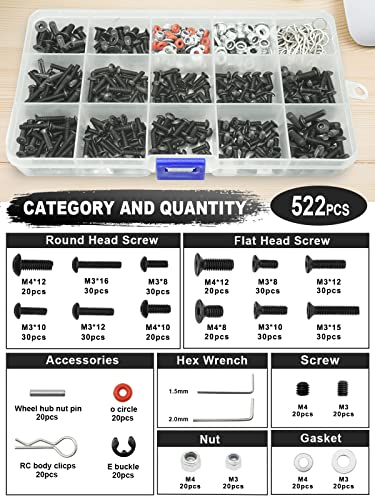 OGRC Screwdriver Set, RC Repair Tools, RC Tools, RC Car Screw Kit - 26pcs - color: Black