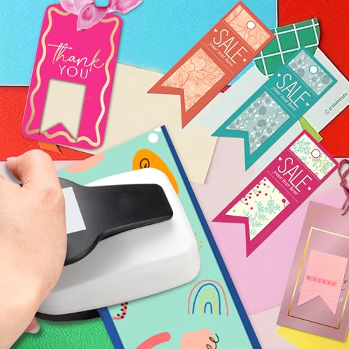 Paper Punches Tag Punches for Paper Crafts 1.9 inch Banner Hole Punch - style: Banner