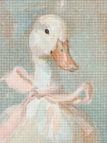 5D Diamond Painting Kits for Adults Beginner, Cute Duck Bow Diamond Art - color: KM950-1