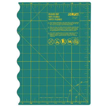 OLFA 12x17" Folding Self-Healing Rotary Mat (FCM-12x17) - Triple-Layer - size: 17"L x 12"W
