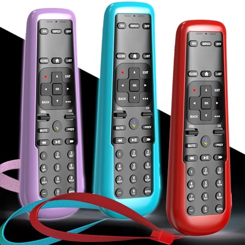 3PACK Case for DirecTV Remote, Cover for AT&T TV Now Receiver C71KW / RC82V Voice Remote Control Skin Sleeve Purple Blue Red - color: Red Blue and Purple