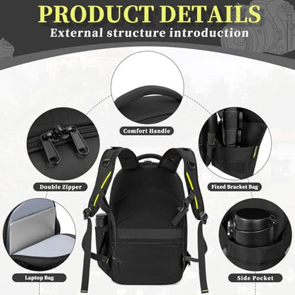 TORIBIO Large Hardshell Camera Backpack DSLR/SLR/Mirrorless Photography Bag - color: Black