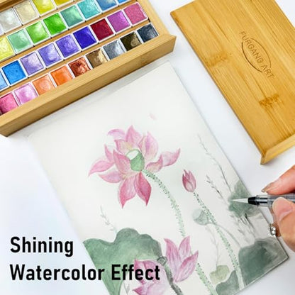 36 Shimmer Watercolor Paint Set, Metallic 2ML Shifting - color: Ethereal Hues