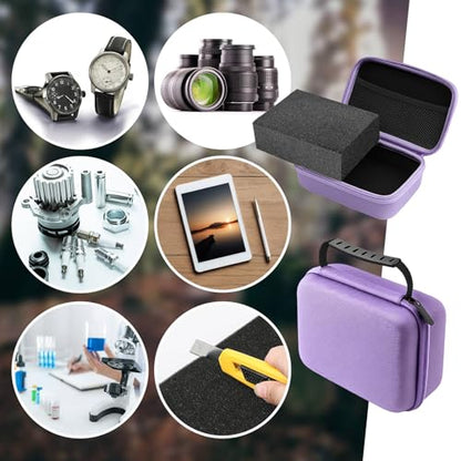 Relaxweex Hard Case with Foam, 11 X 7.8 X 4.3 Inch, Purple - color: Purple, size: 11 x 7.8 x 4.3 Inch