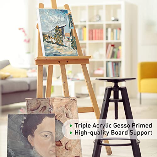 GOTIDEAL Stretched Canvas, 9x12 Inch Set of 8, Primed White - color: White, size: 9"x12"