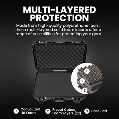 NANUK 935 Camera Hard Case with Cubed Foam, Waterproof Wheeled Carry-On - color: Black, style: Cubed Foam