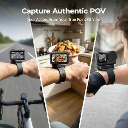 SMALLRIG POV Wrist Strap Only for DJI Osmo Nano/Action 6, with Multi-Angle Flexibility, Quick Release for Horizontal/Vertical Switch, Adjustable & Secure Wristband - 5763 - style: POV Wrist Strap - 5763