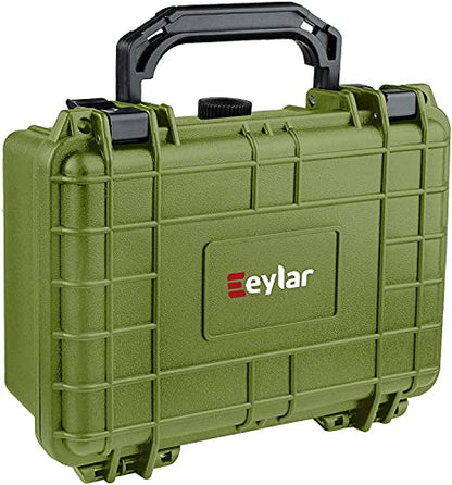 Eylar Protective Gear and Camera Hard Case TSA Approved 8.12 inch 6.56 inch 3.56 inch, Customizable Pluck Foam, Lockable for Cameras, Lenses, Drones, Gear (Custom Logo) - color: Custom Logo