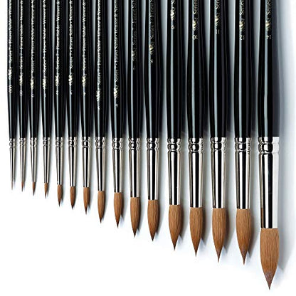 Winsor & Newton Series 7 Kolinsky Sable Brush, Round SH #5 - size: #5, style: Round