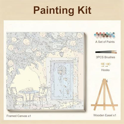 Gemozaic Lemon Tree Paint by Numbers Kit for Adults with Frame and Easel - color: BKH2151