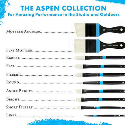 Princeton Aspen Filbert Brush, Synthetic, Long Handle, Size 2, 1 Count - size: Size 2