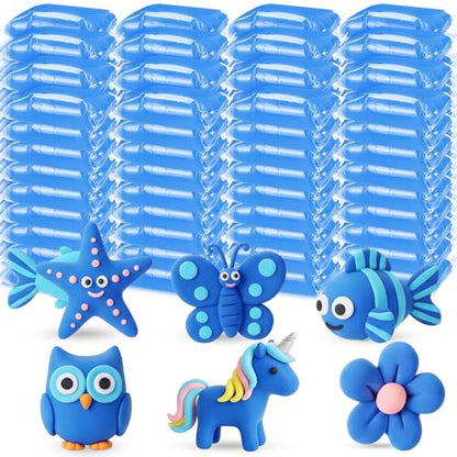 Winnerwhy 144 Pcs Total 76oz Air Dry Clay Soft Non-Toxic, Blue - color: Blue