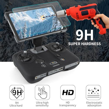 for DJI Mavic 4 Pro RC Pro 2 Silicone Case Combo w/Tempered Glass Screen Protector, Adjustable Neck Strap & Lanyard Screw - Essential Drone Controller Accessories