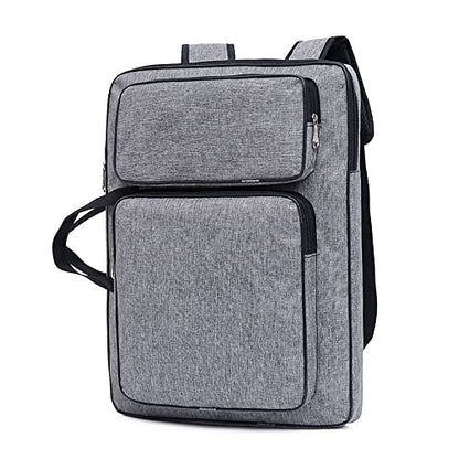 A3 Art Portfolio Carry Case Bag Drawboard Storage Portable Shoulder Tote - color: Grey